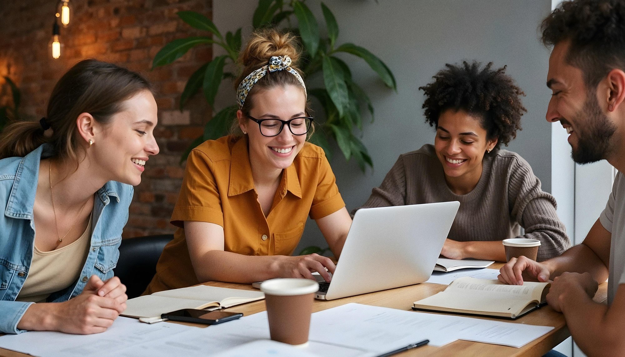 group-collaboration-around-laptop-creative-workspace group-collaboration-around-laptop-creative-workspace